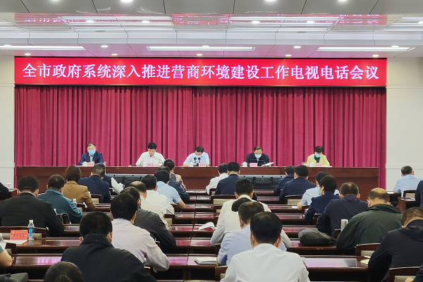我市召开政府系统深入推进营商环境建设工作电视电话会议