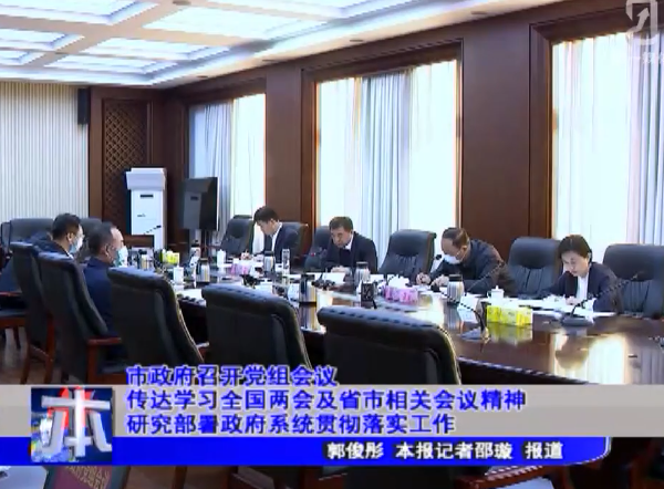 市政府召开党组会议传达学习全国两会及省市相关会议精神研究部署政府系统贯彻落实工作