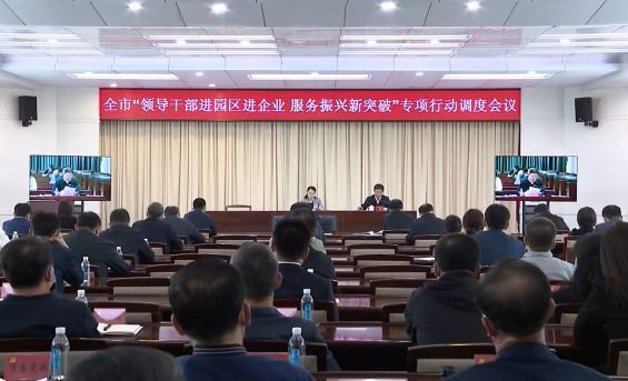 我市召开“领导干部进园区进企业 服务振兴新突破”专项行动调度会议