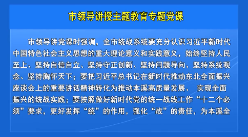 市领导讲授主题教育专题党课