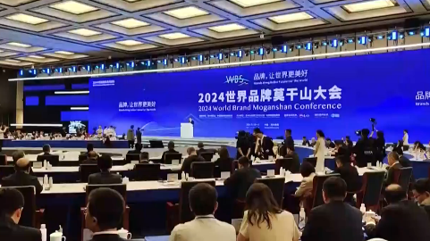我市在2024世界品牌莫干山大会文旅品牌推介会上作演讲推介