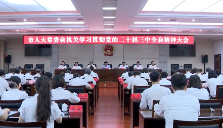 市人大常委会机关召开学习贯彻党的二十届三中全会精神大会