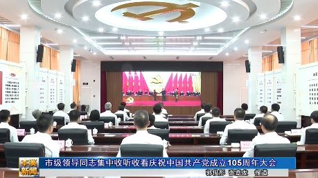 市级领导同志集中收听收看庆祝中国共产党成立105周年大会